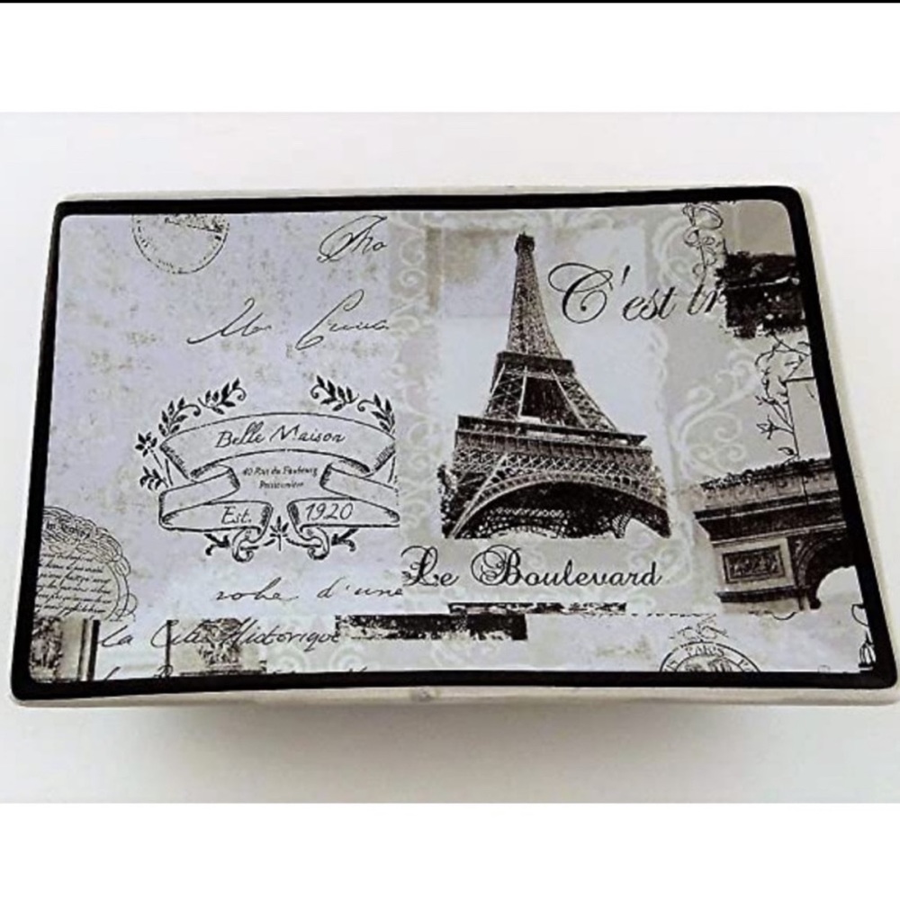 Paris Eiffel Tower Accessory Ceramic 4 Piece Set - Picture 5 of 5